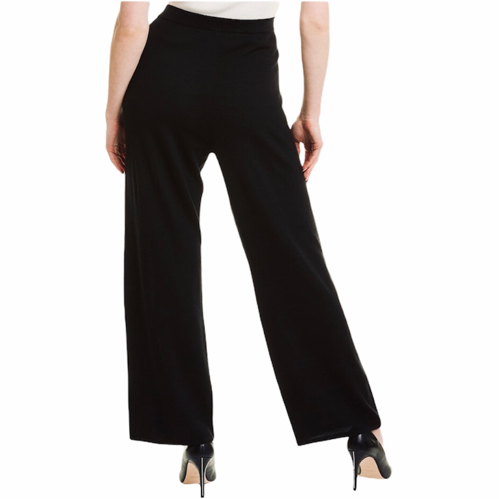 SOLD ST. JOHN Collection Wool Knit Wide Leg Pants - Picture 2 of 8